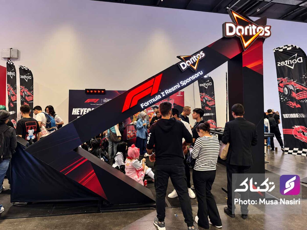 فضای تبلیغاتی دوریتوس و فرمول یک در نمایشگاه گیمینگ استانبول ۲۰۲۶