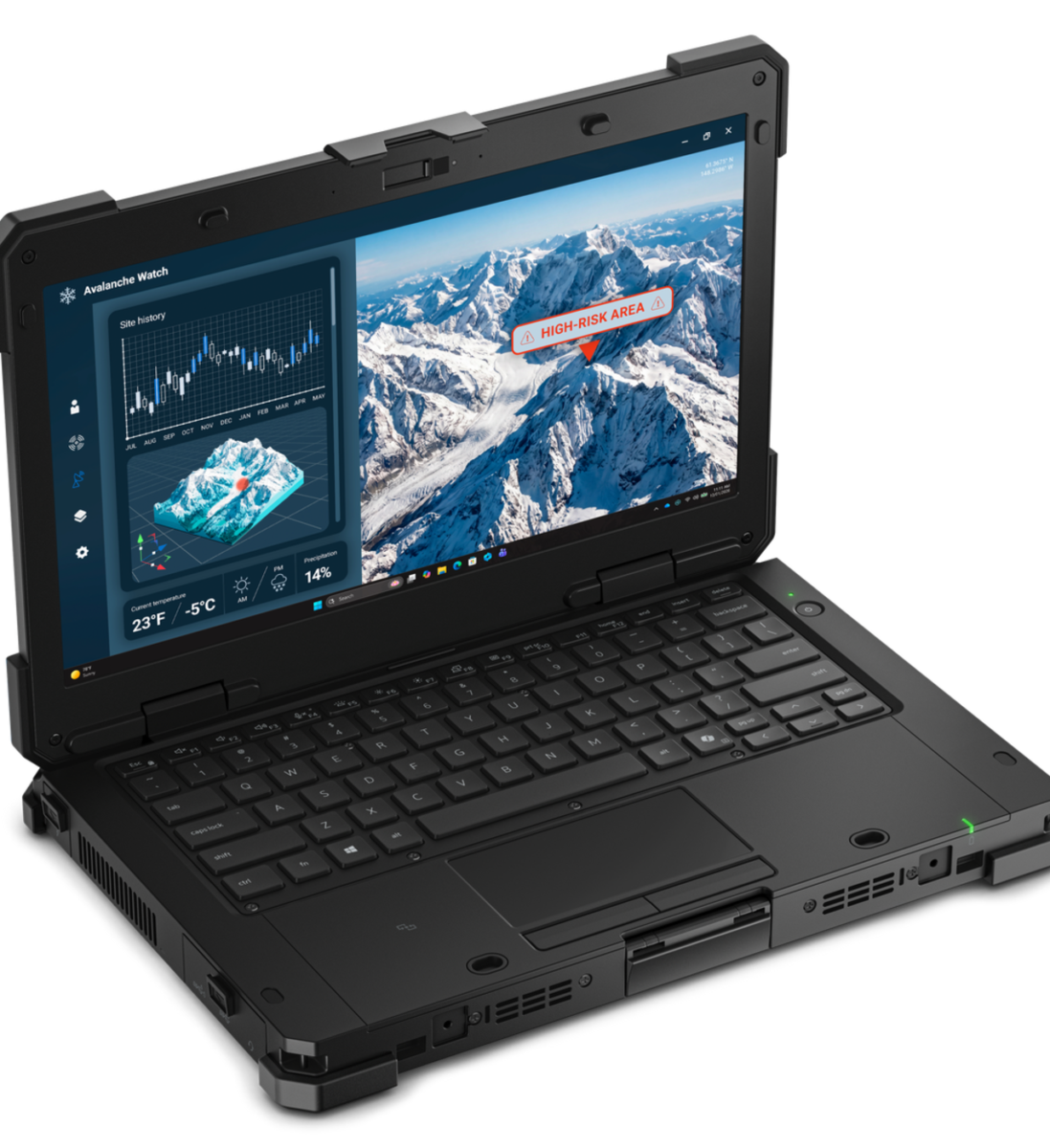 تصویری از لپ‌تاپ Dell Pro Rugged 13 Extreme