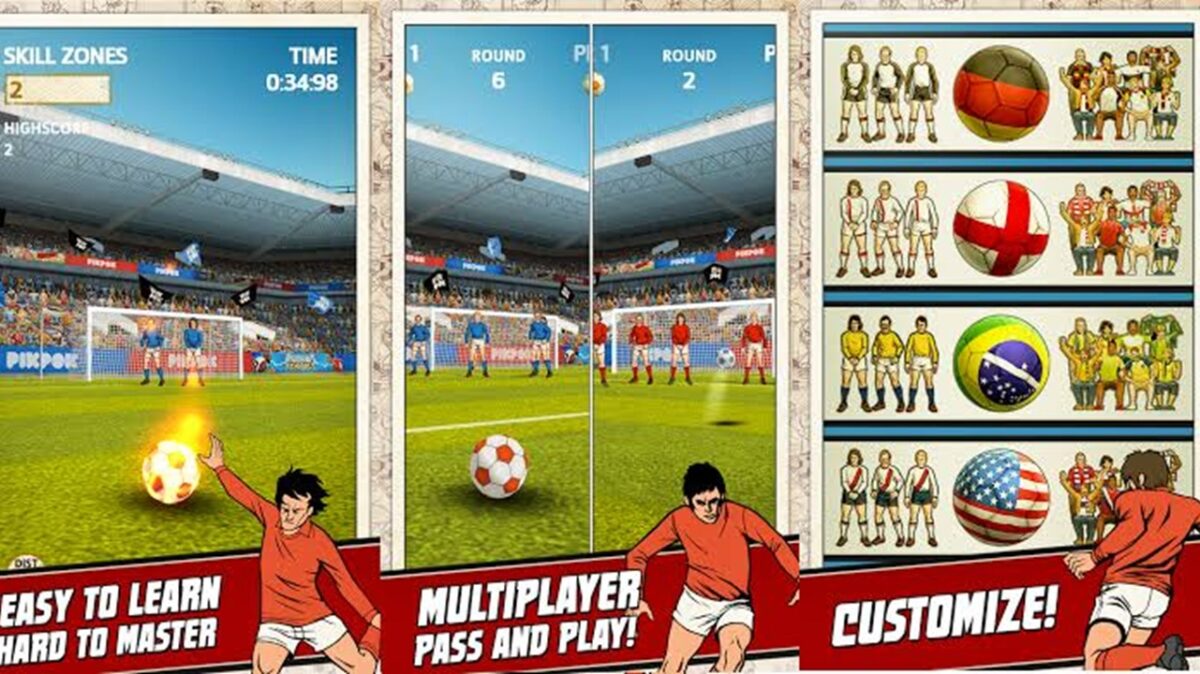 Flick Kick Football Legends تجربه‌ای آرکید ارائه می‌دهد که تمرکز اصلی آن روی اجرای ضربه‌های دقیق و زمان‌بندی مناسب است. 