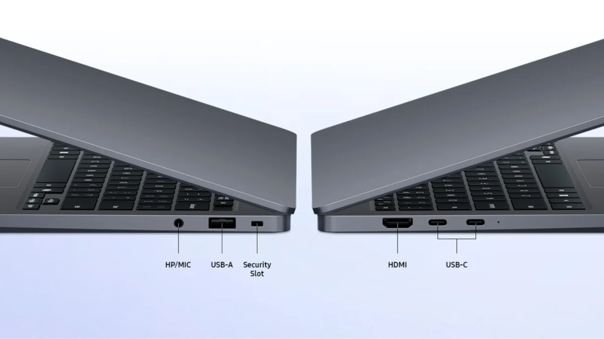 پورت‌های USB Type-C، USB Type-A و HDMI در گلکسی بوک 6 سامسونگ
