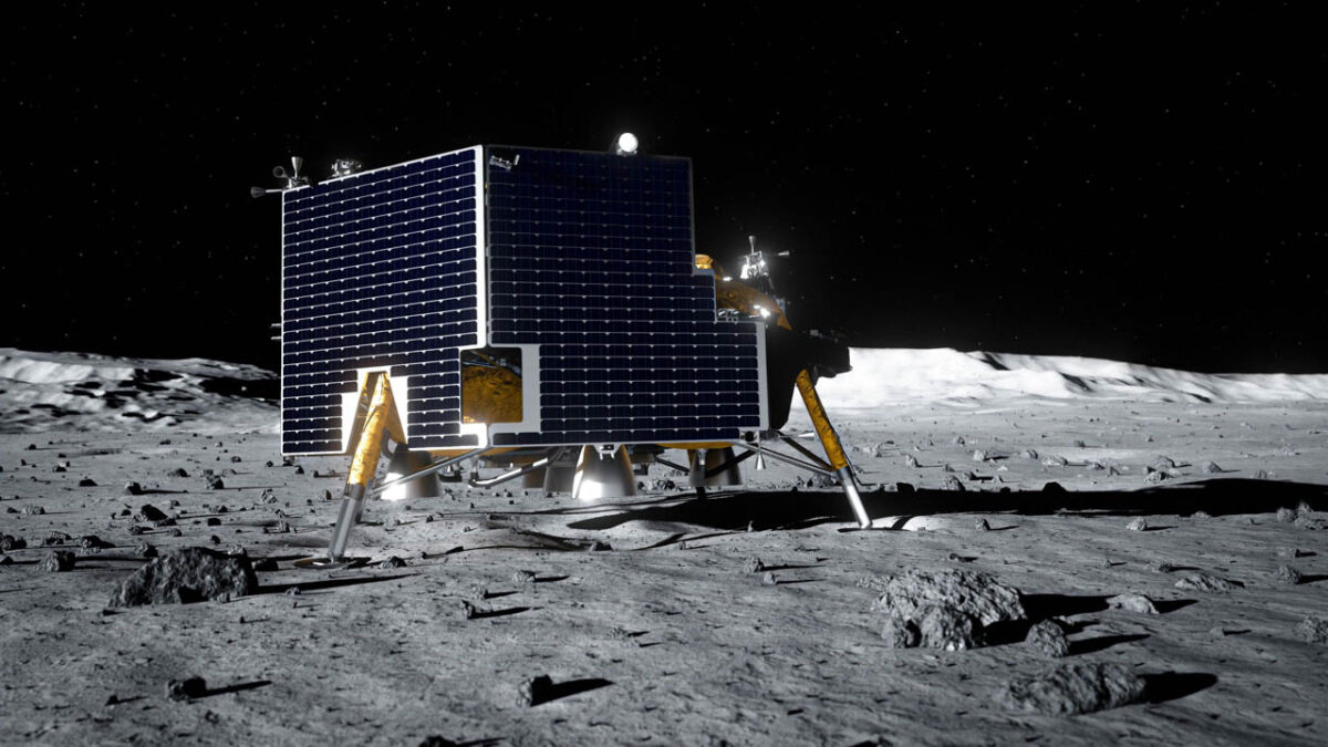 فرودگر Griffin Mission One روی سطح ماه برای انتقال تجهیزات علمی و فناوری ناسا