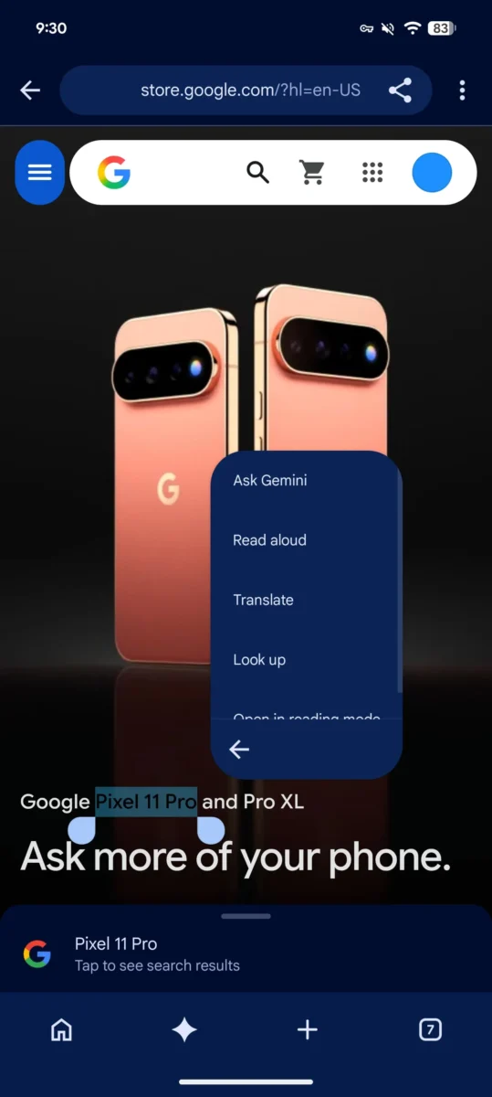 رابط کاربری اپلیکیشن Look up گوگل برای جست‌وجوی اطلاعات
