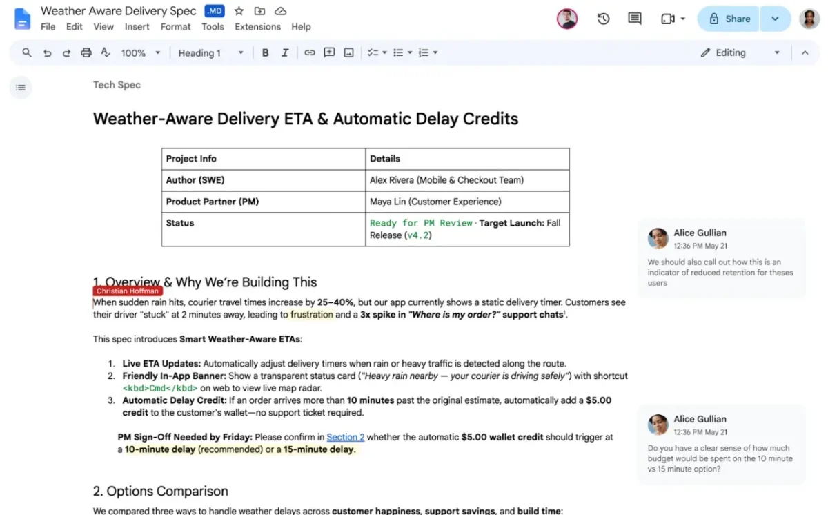 پشتیبانی گوگل داکس از فایل‌های Markdown