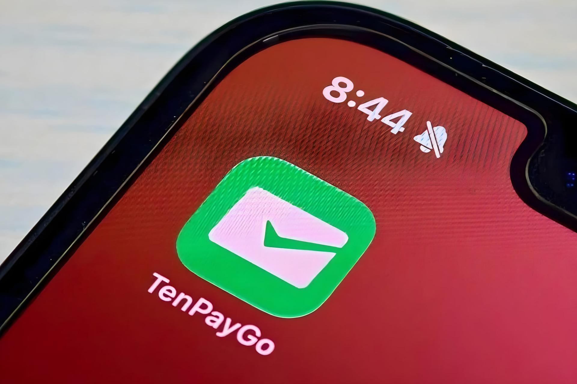 آیکون اپلیکیشن مالی TenPayGo روی صفحه نمایش گوشی هوشمند