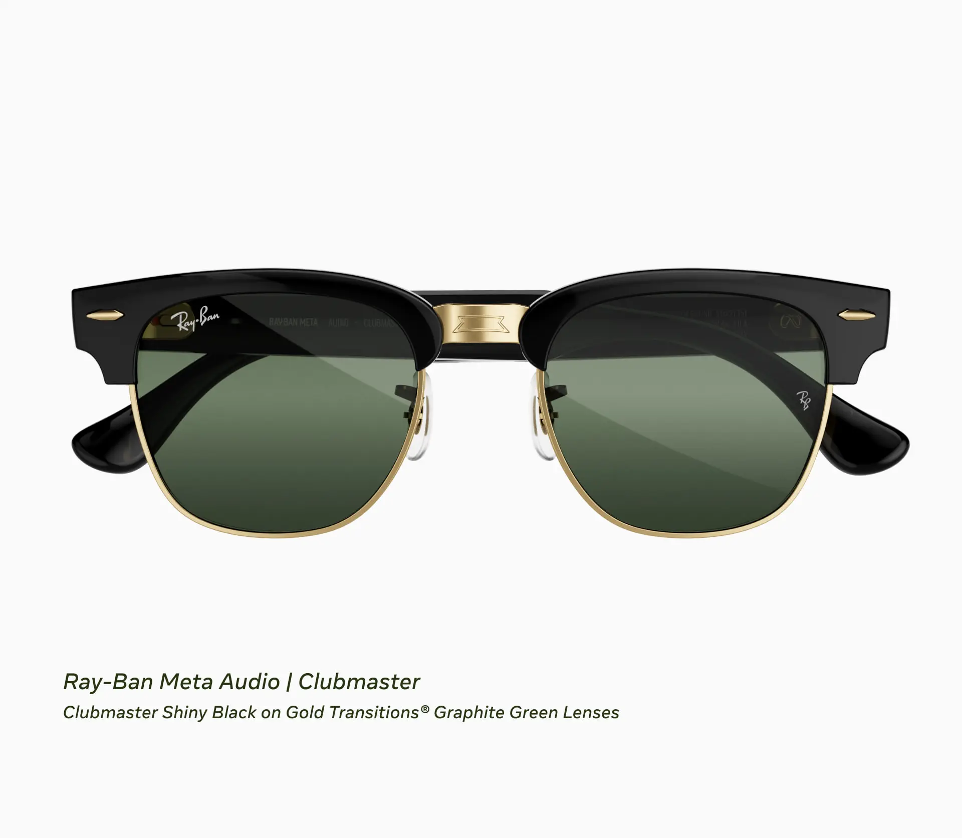 عینک هوشمند ری‌بن متا (Ray-Ban Meta) مدل کلاب‌مستر با لنزهای سبز