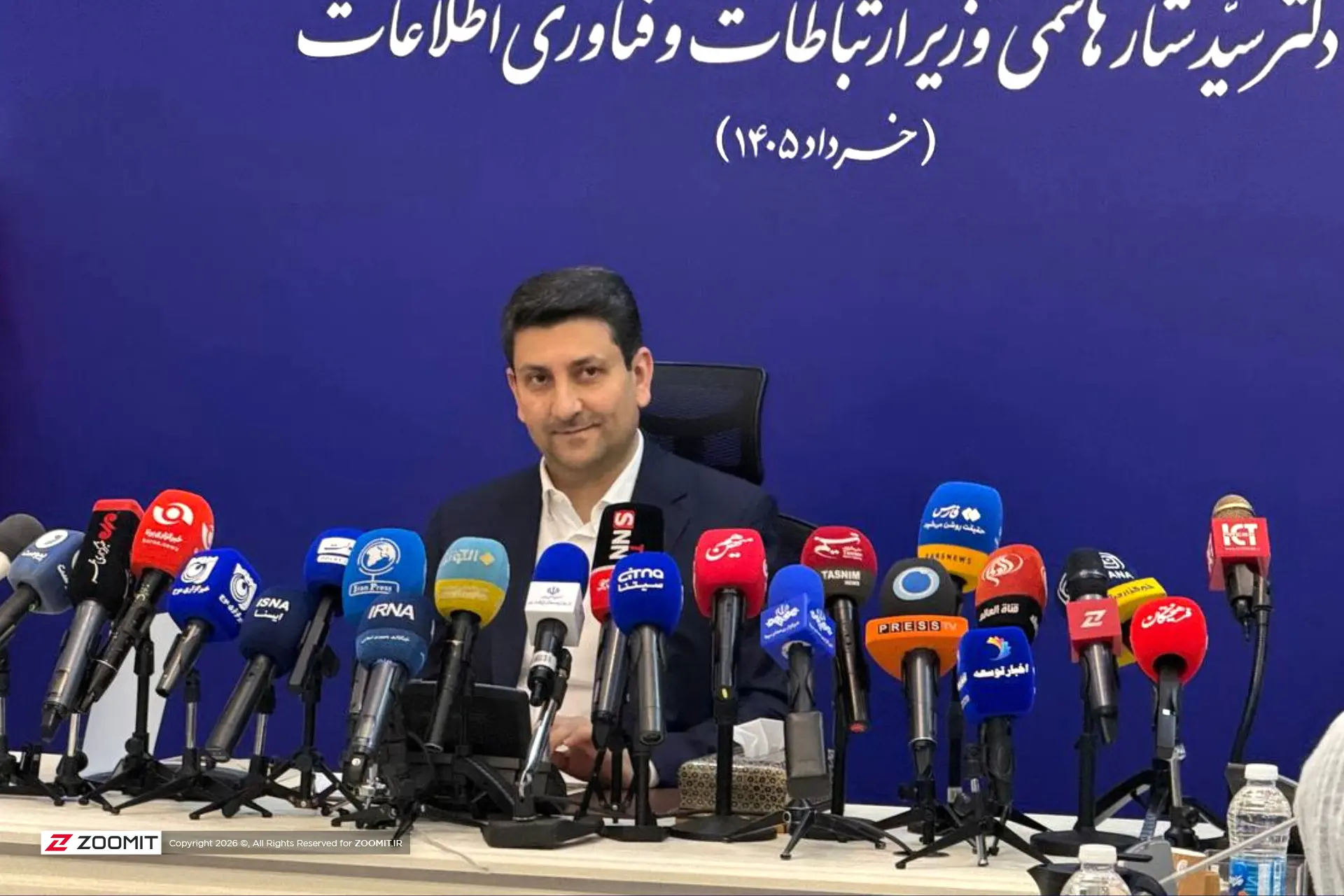 وزیر ارتباطات ستار هاشمی در نشست خبری