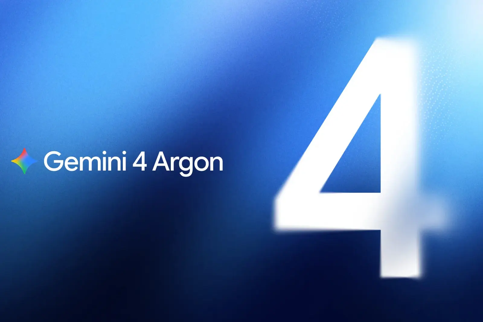 لوگوی مدل هوش مصنوعی Gemini 4 Argon (Gemini 4 Argon) گوگل بر پس‌زمینه آبی