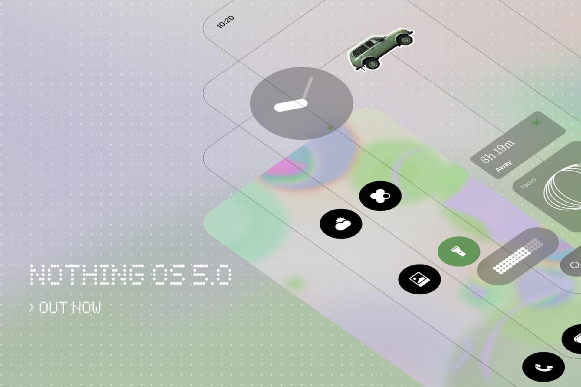 آیکون‌ها و ویجت‌های رابط کاربری Nothing OS 5.0 در اندروید ۱۷