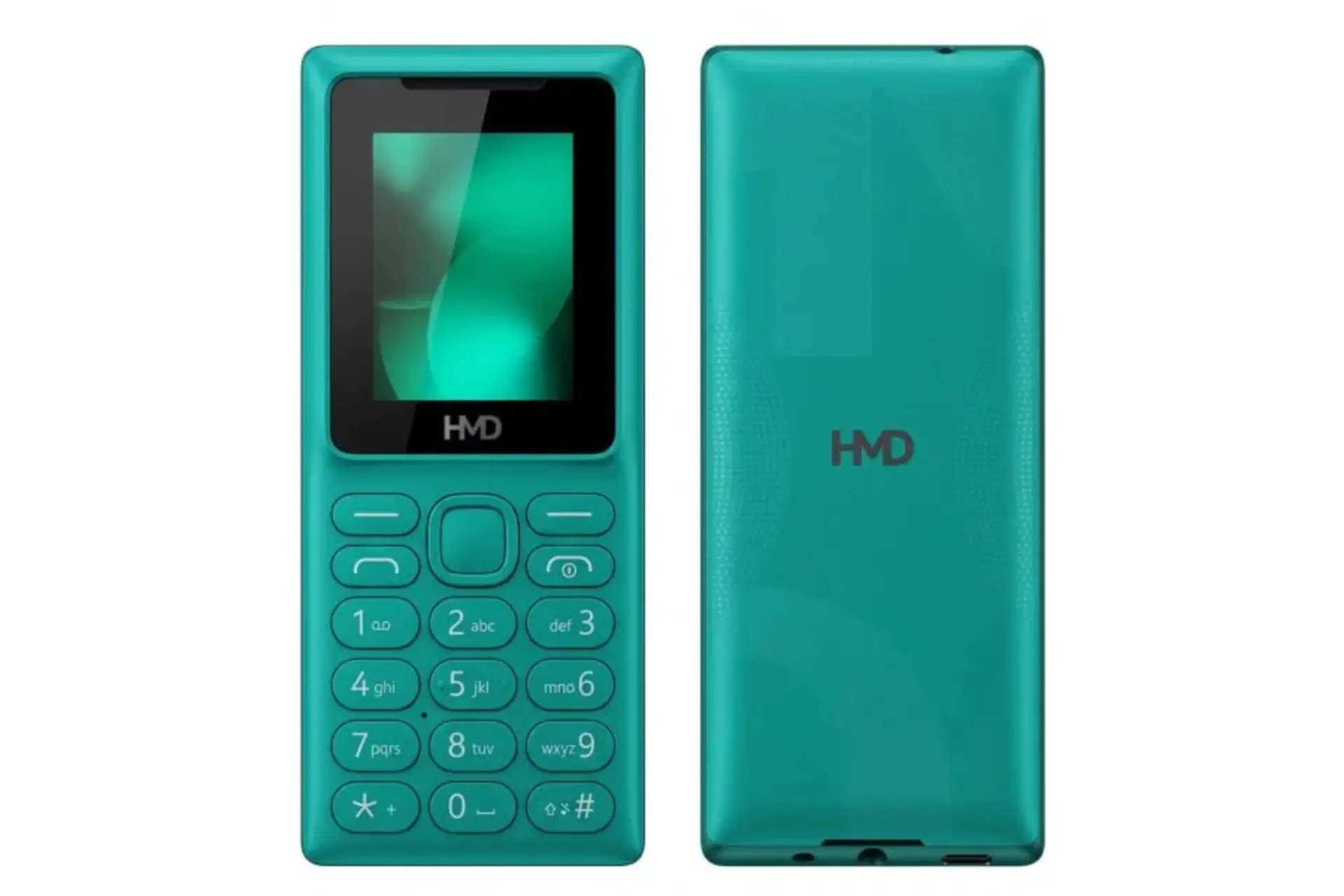 گوشی ساده و دکمه‌ای اچ‌ام‌دی ۱۰۶ پیور (HMD 106 Pure) با رنگ سبز