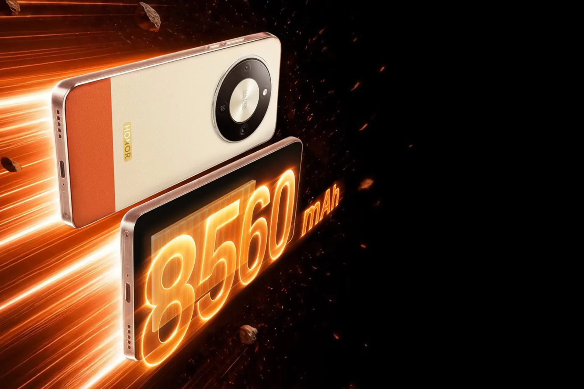 گوشی هوشمند آنر توربو 5G با نمایش ظرفیت باتری ۸۵۶۰ میلی‌آمپر ساعت