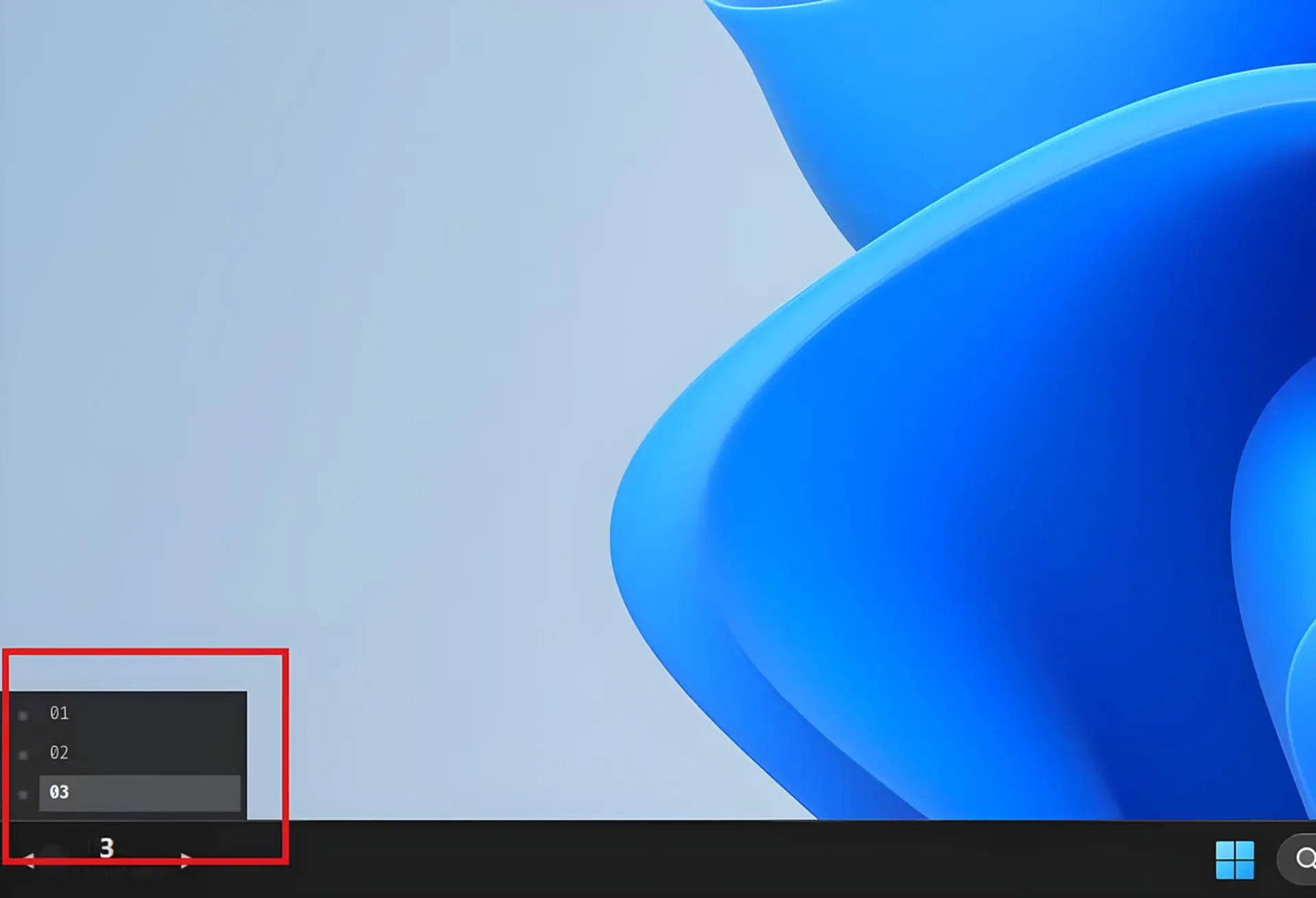 منوی مدیریت دسکتاپ‌های مجازی (Virtual Desktops) در محیط سیستم‌عامل ویندوز