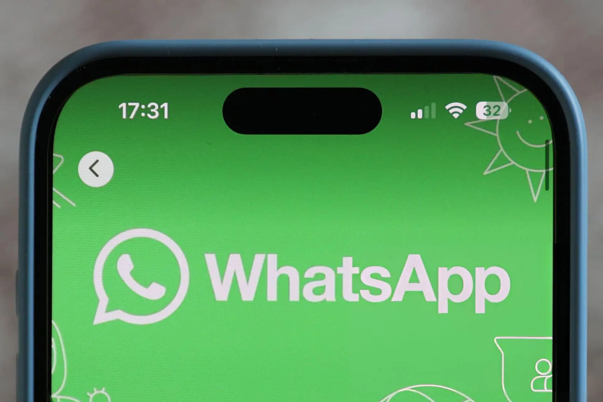 لوگو واتساپ / Whatsapp / واتس اپ روی آیفون ۱۵ پرو مکس