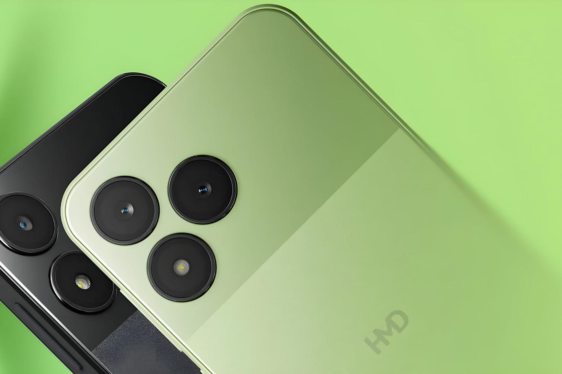 گوشی هوشمند HMD Asha 305 با دوربین‌های سه‌گانه و بدنه سبز