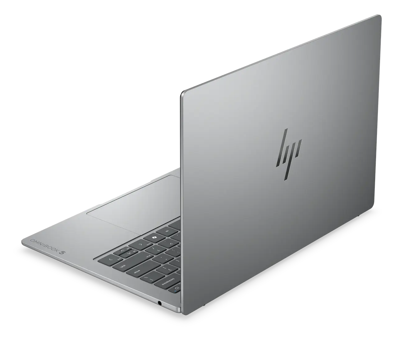 لپ‌تاپ باریک و سبک اچ‌پی (HP) مدل اونی‌بوک ۵ با بدنه نقره‌ای