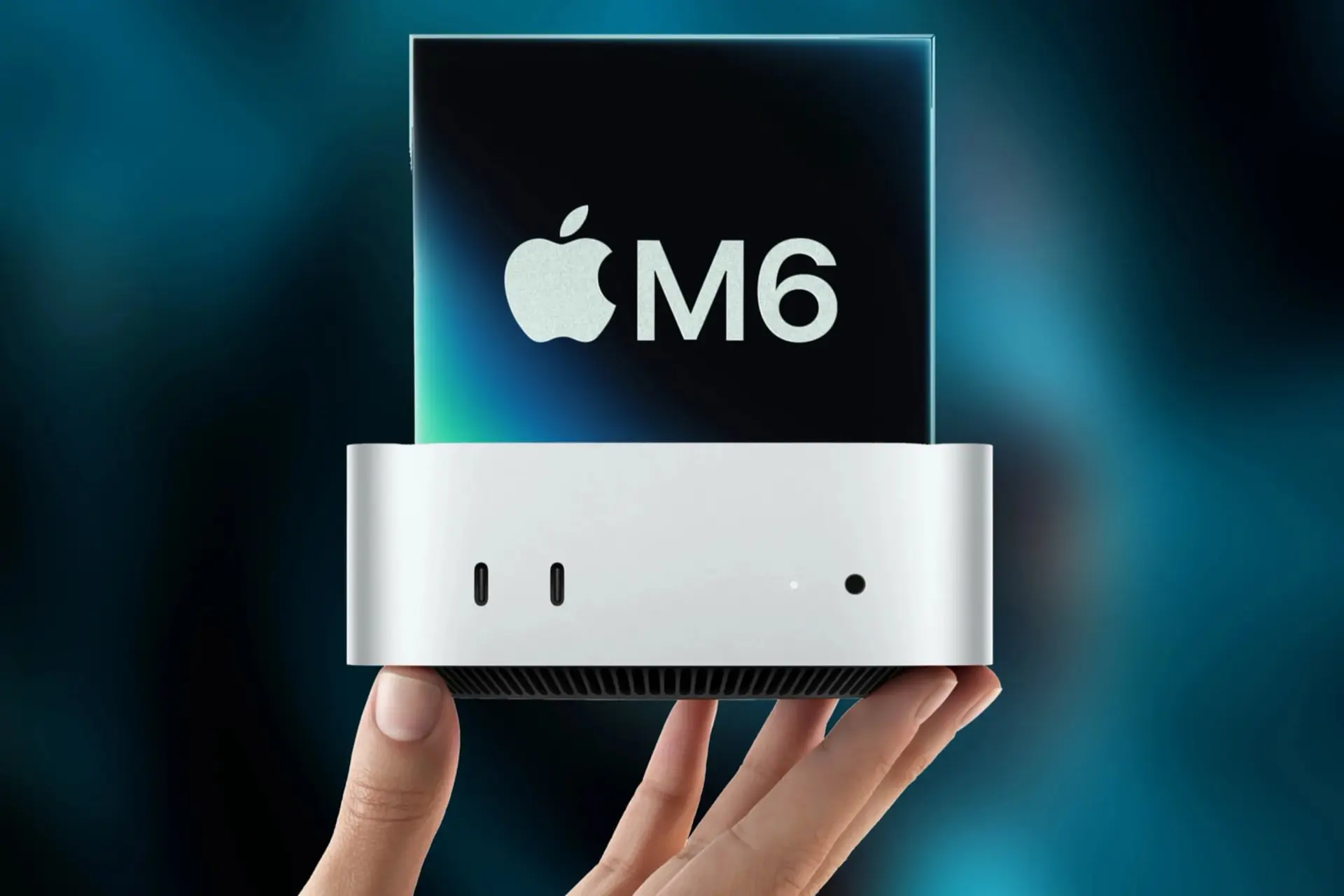 نمای گرافیکی تراشه M6 (M6) اپل روی دستگاه مک مینی
