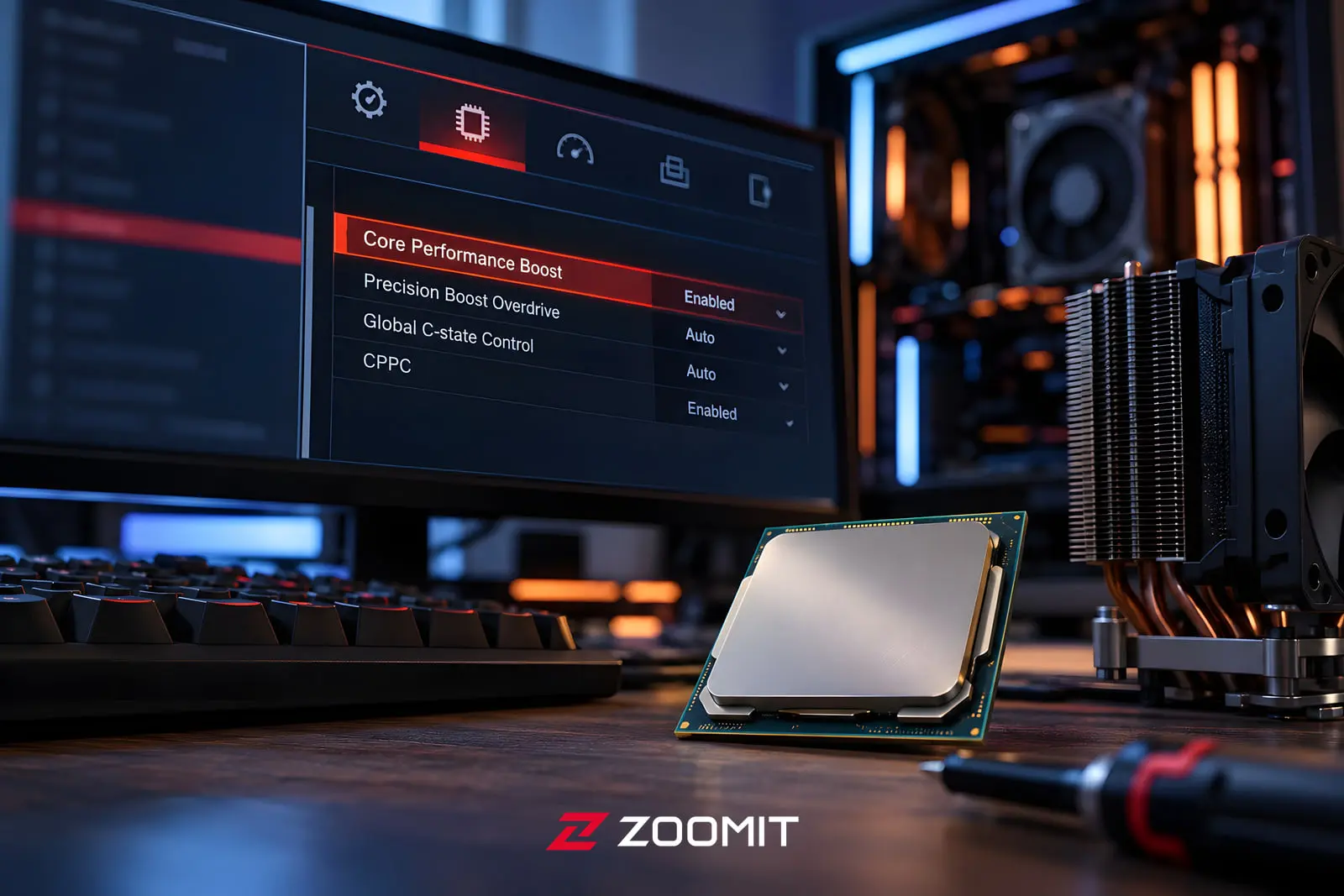 تنظیمات Core Performance Boost در منوی بایوس برای رفع افت سرعت کامپیوتر