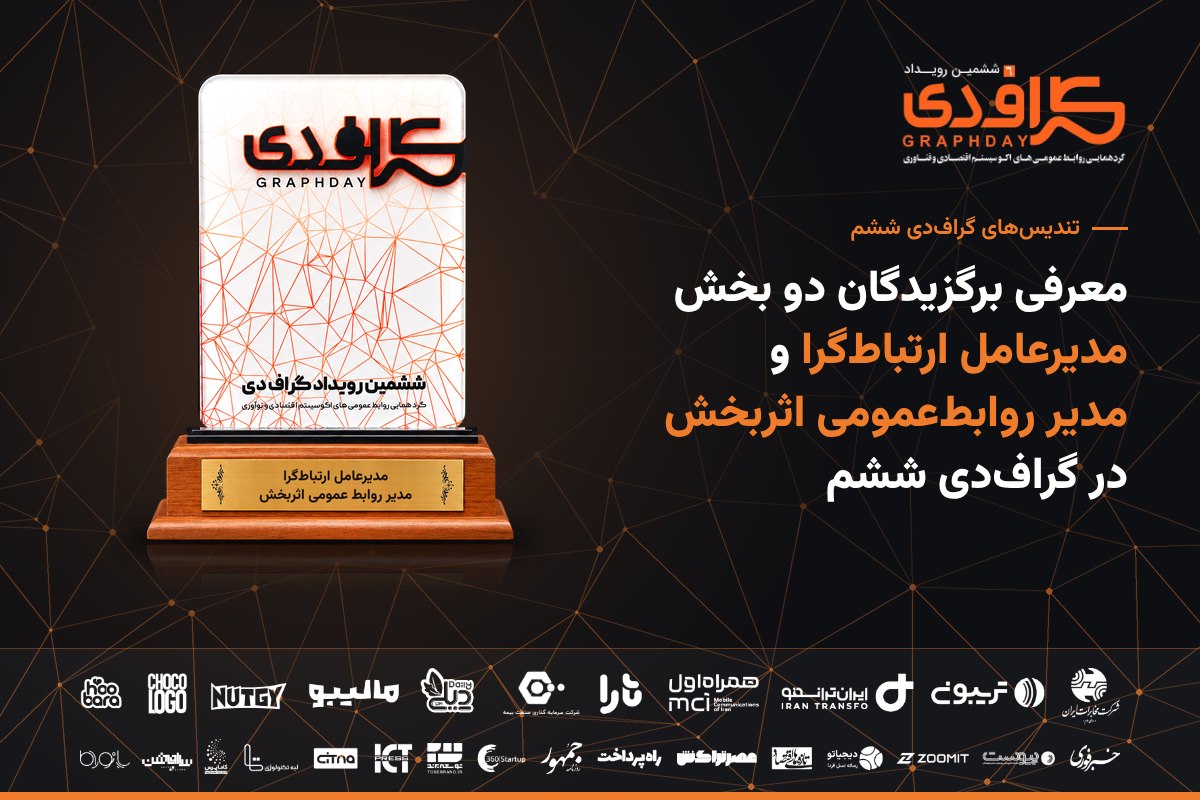 معرفی برگزیدگان دو بخش مدیرعامل ارتباط‌گرا و مدیر روابط‌عمومی اثربخش در گراف‌دی ششم
