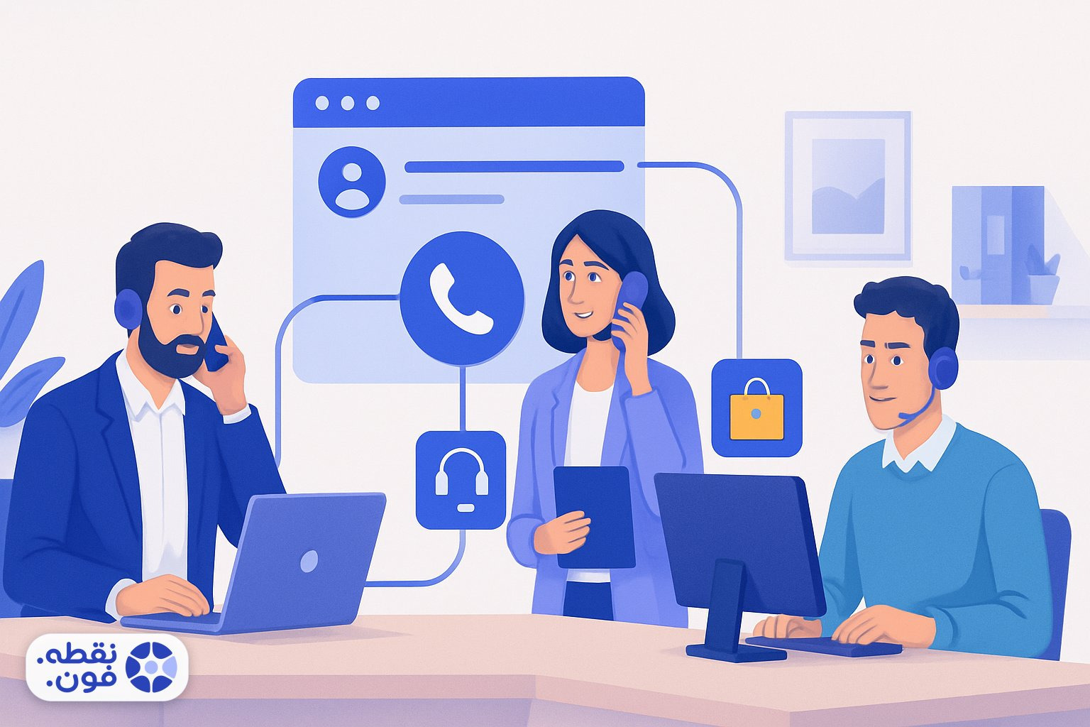 تلفن ثابت گویا به طور مجازی؛ مدیریت تماس کسب‌وکار با نقطه‌فون