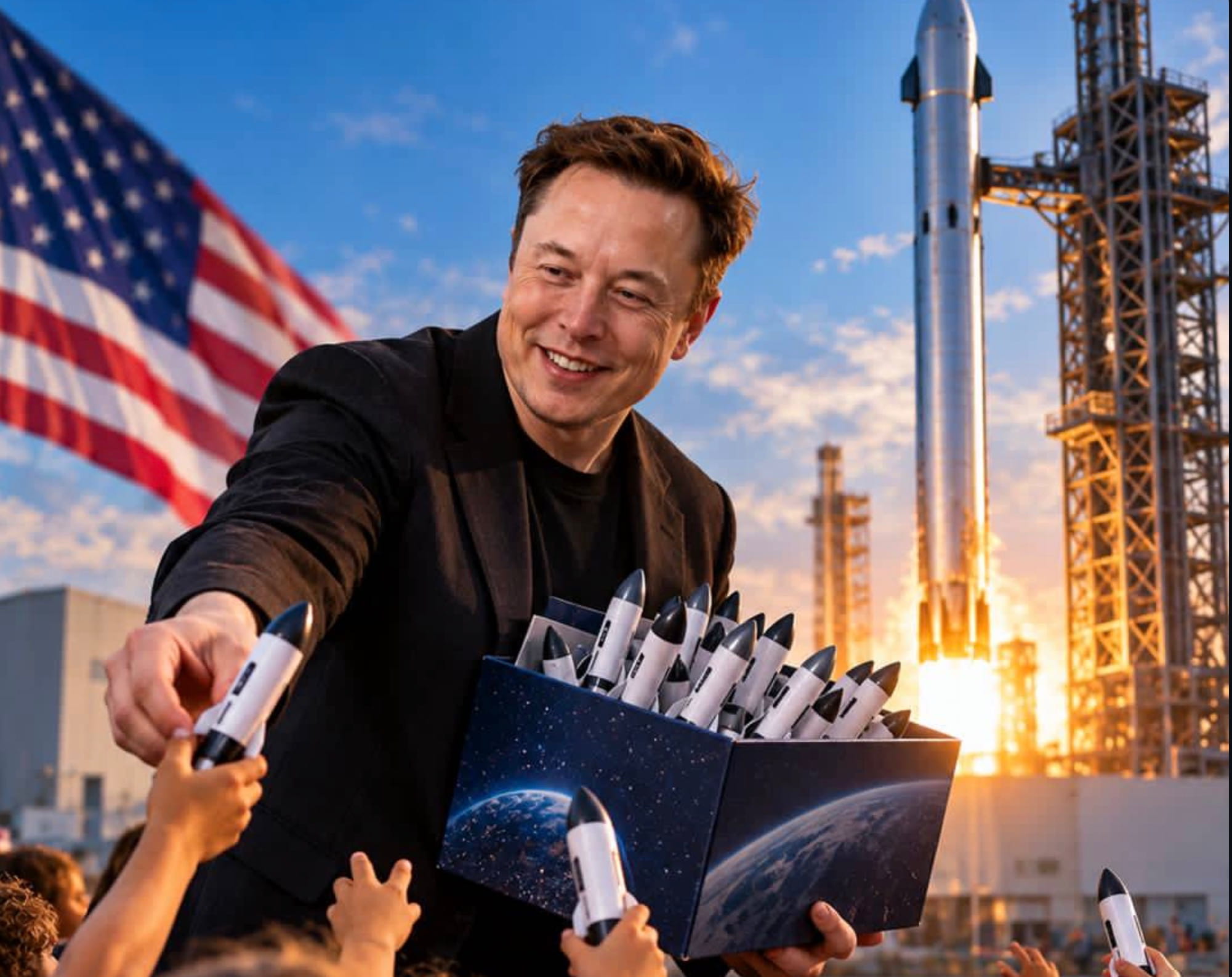 ایلان ماسک وعده داد به تمام کودکان آمریکا یک سهم SpaceX می‌دهد