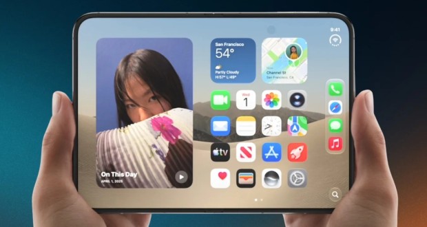 گوشی تاشو آیفون Duo از قلم Apple Pencil پشتیبانی می‌کند