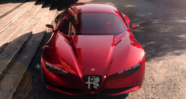 کانسپت آلفارومئو Cuorerosso رونمایی شد؛ خودرو اسپرت چهاردر با موتور V6 توئین‌توربو
