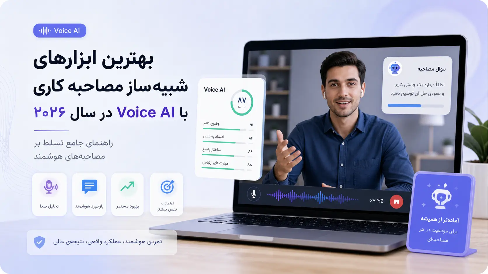 بهترین ابزارهای شبیه‌ساز مصاحبه کاری با Voice AI در سال ۲۰۲۶: راهنمای جامع تسلط بر مصاحبه‌های هوشمند XNET | اخبار و تحلیل هوش مصنوعی