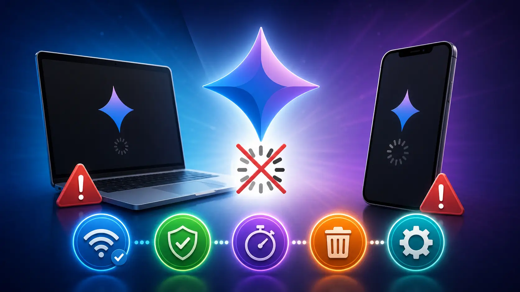 ۵ روش قطعی حل مشکل باز نشدن نسخه وب و اپلیکیشن Gemini؛ راهنمای کامل رفع خطای لود نشدن جمینای XNET | اخبار و تحلیل هوش مصنوعی