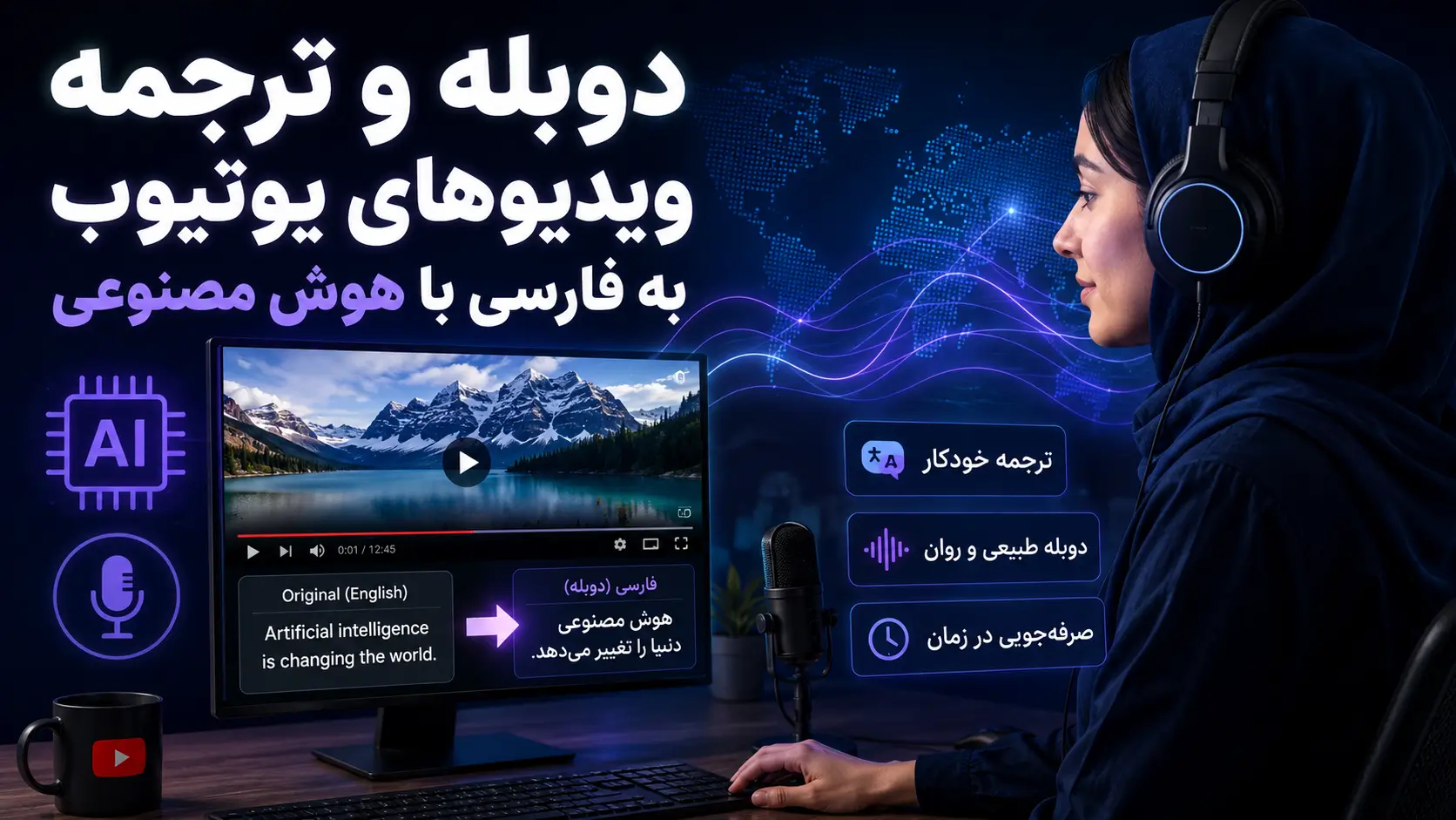 آموزش جامع دوبله و ترجمه ویدیوهای یوتیوب به فارسی با هوش مصنوعی XNET | اخبار و تحلیل هوش مصنوعی