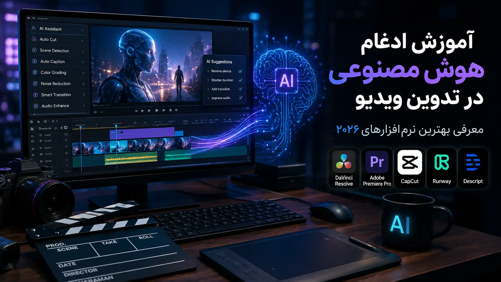 آموزش ادغام هوش مصنوعی در تدوین ویدیو؛ معرفی بهترین نرم‌افزارهای ۲۰۲۶ XNET | اخبار و تحلیل هوش مصنوعی
