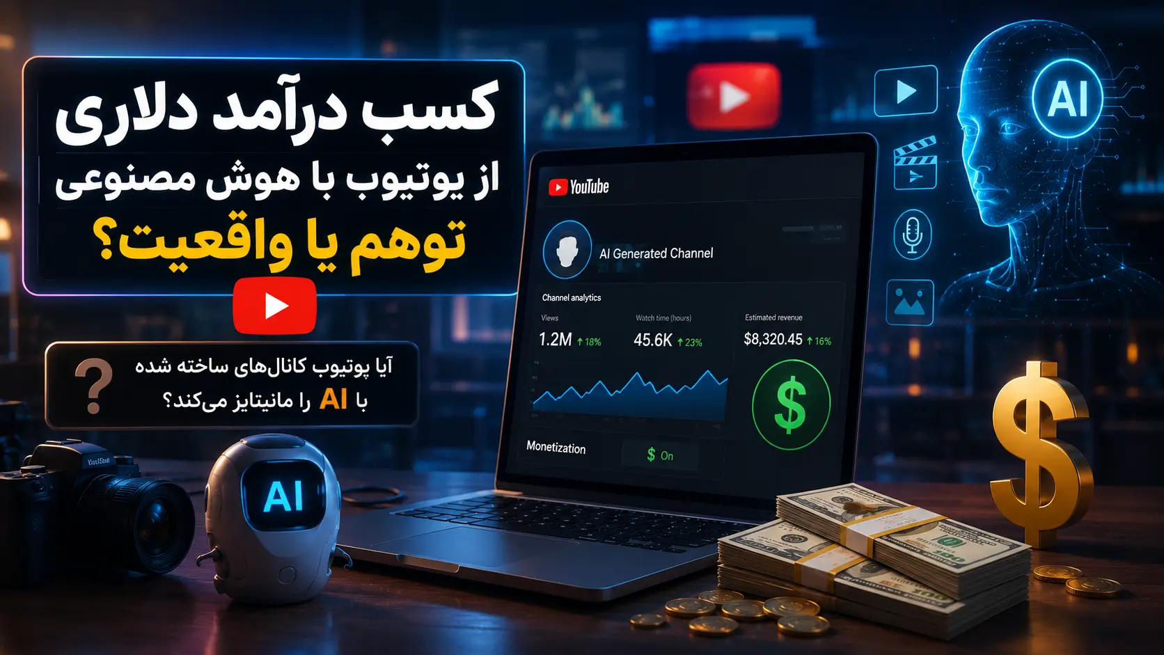 کسب درآمد دلاری از یوتیوب با هوش مصنوعی در سال ۲۰۲۶؛ توهم یا واقعیت؟ XNET | اخبار و تحلیل هوش مصنوعی