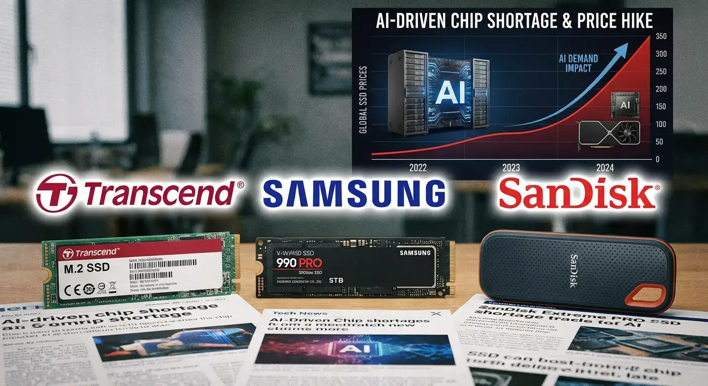 سونامی افزایش قیمت SSD در راه است؛ سامسونگ و سندیسک، Transcend را در تنگنای تأمین تراشه قرار دادند XNET | اخبار و تحلیل هوش مصنوعی