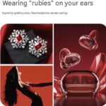 هدفون JBL Soundgear Clips با رنگ قرمز یاقوتی و شارژدهی ۳۲ ساعته عرضه شد