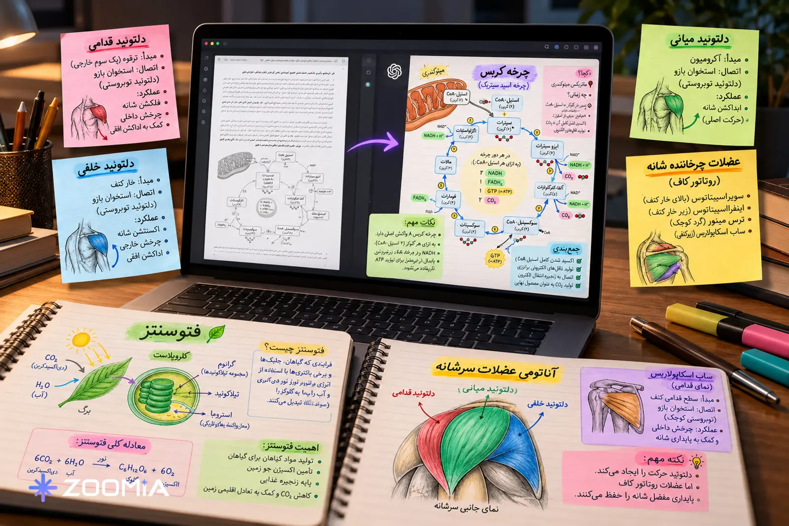 ۳ دستور کاربردی ChatGPT برای تبدیل جزوه به یادداشت دست‌نویس و نمودار آموزشی