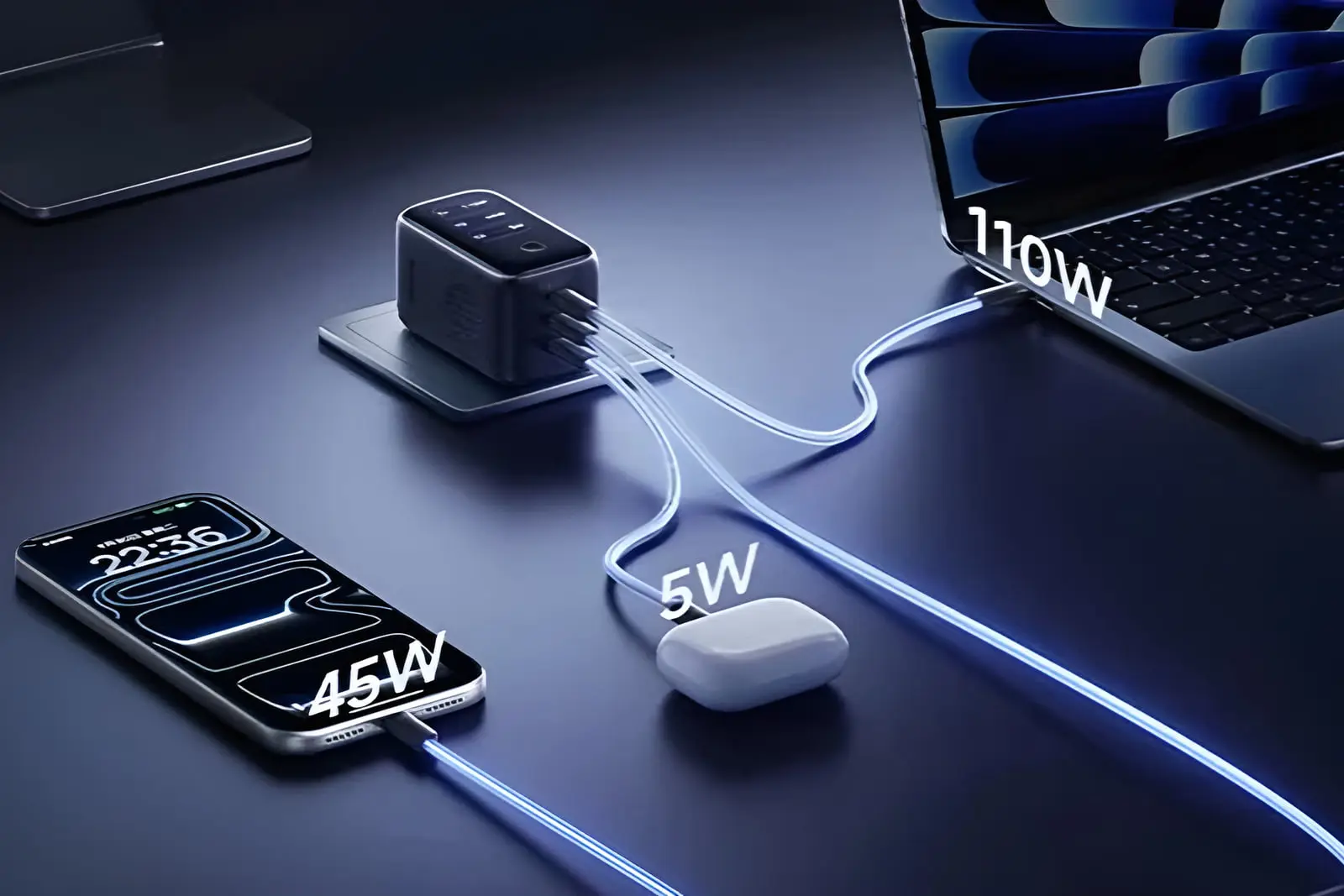 شارژر گالیم نیترید جدید بیسوس با سه پورت USB-C و نمایشگر ۱٫۸ اینچ معرفی شد