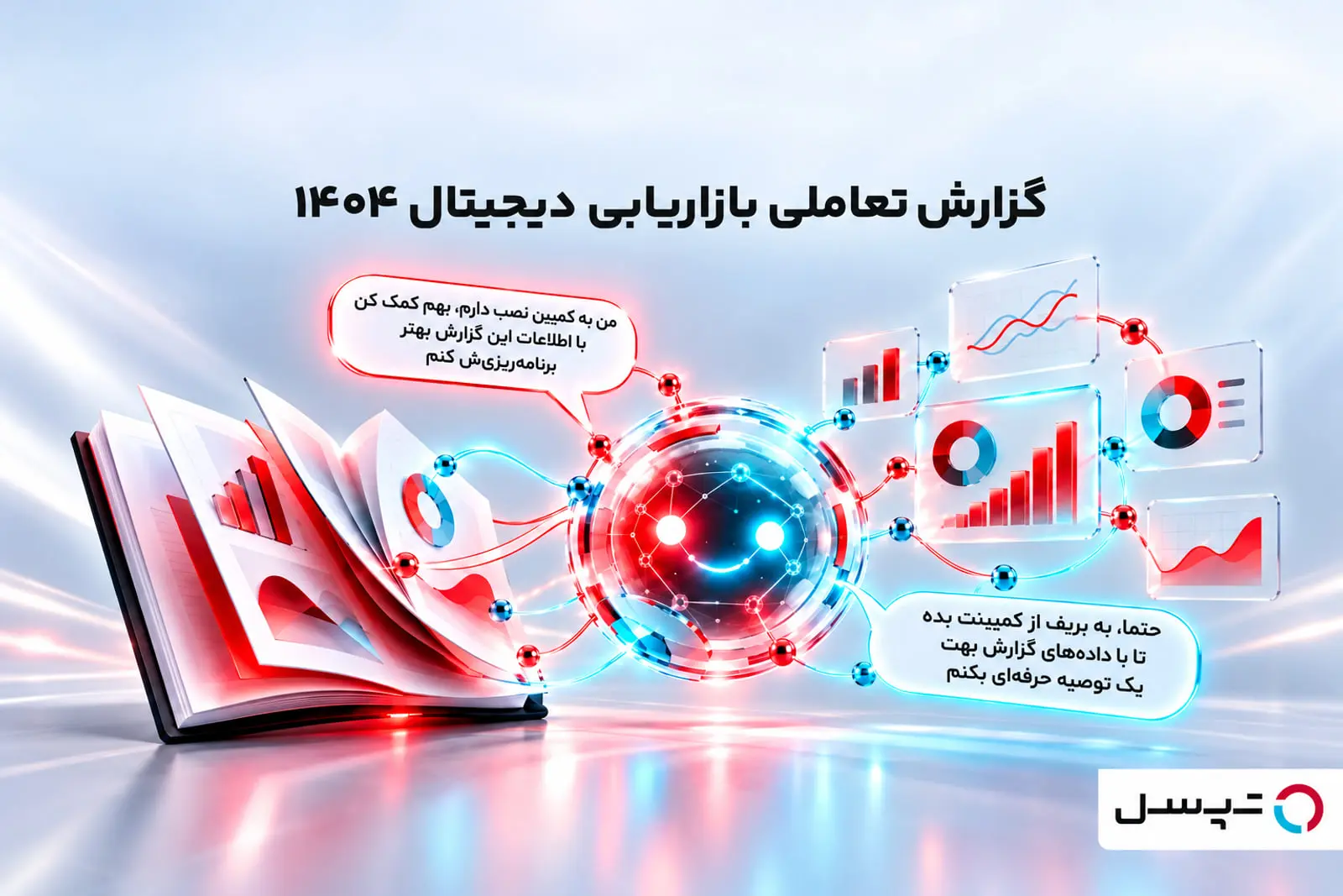 گزارش تعاملی بازاریابی دیجیتال ۱۴۰۴؛ وقتی داده به‌جای صفحه، از مسیر سوال پیدا می‌شود