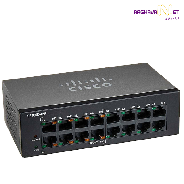 سوئیچ 16 پورت سیسکو مدل SF110D-16HP
