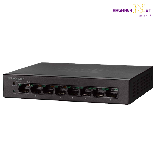 سوئیچ 8 پورت سیسکو مدل SF110D-08HP